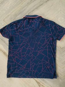 Stylish Geometric Print Polo T-shirt