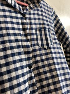 blue And White Checked Shirt