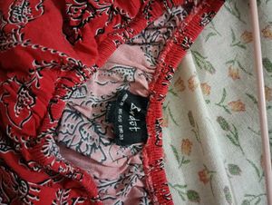 Red Floral Off-Shoulder Top
