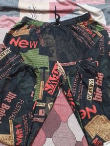 Patterned Casual Pants