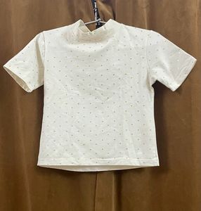 Elegant Fitted High Neck Crop Top