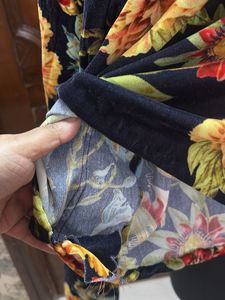 Floral Velvet Crop Top