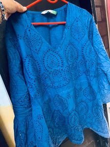 Beautiful Red Blue Kurti Combo
