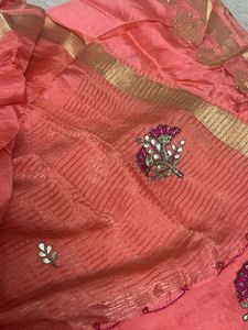 Peach Gotta Panti Saree