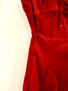 Backless Sensuous Red Maxi Dress