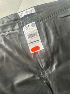 Mango Black Leather Pants