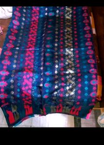 multicolour jamdani saree