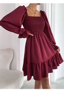 Fit And Flare Maroon Dress