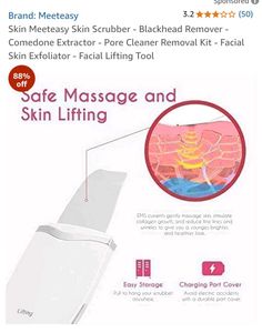 Skin Scrubber Pore Cleaning  Facial Lifting Device