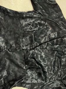 Black Floral Print Blouse