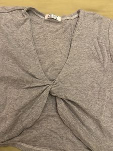 Grey Crop Top