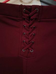 Forever 21 Maroon/Burgundy Colour Active Leggings