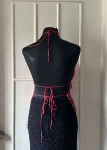 Pink  tie up  top