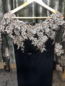 Elegant Black &amp; Gold Party Jumpsuit