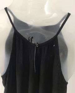 Divided Black Tank Top