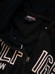 Branded Sweater Jacket With Hoodie