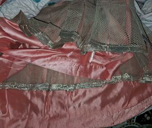 90%off💥 Net Heavy Golden Thread Embroidry Lehenga