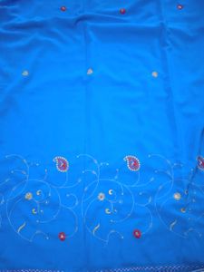 NEW - Blue Saree with Blouse