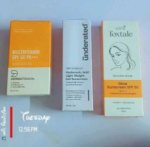 Sunscreen Combo Dermatouch + Underated + Foxtale