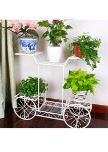 Plant Flower Pot Stand (White)