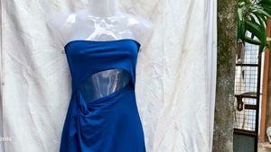 I. Blue Cutout Dress