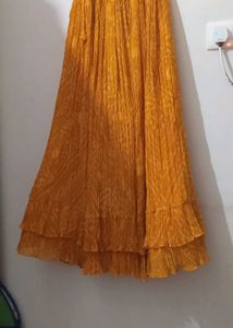 Gorgeous Orangish Shrug With CROP top And Lehanga