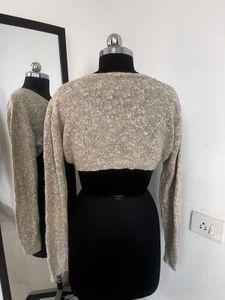 Elegant Cropped Knit Shrug Bolero
