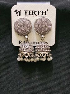Traditional Jhumka Earrings – Antique Gold & Silve