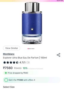 Mont Blanc Explorer Ultra Blue 100ml 🌊