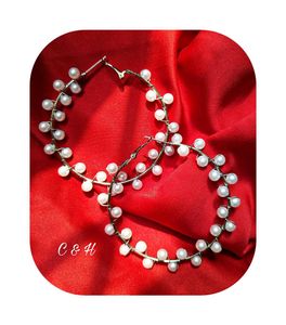 Combo Of 4 Pearl Hoops ...💞