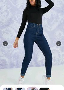 Metronaut High waist Dark Blue Skinny Jeans (Coin)