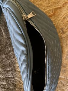 Chic Light Blue Quilted Belt Bag Fanny Pack