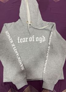 Grey Hooded Top