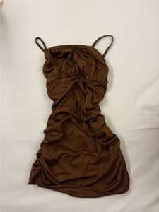 Brown Bodycon Mini Dress