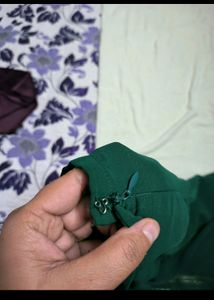 Readymade Green Saree Without Blouse