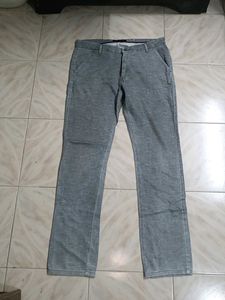 Gray Denim Pants