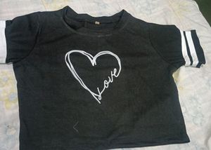 Jollify Women Self-Design Round Neck Black T-Shirt