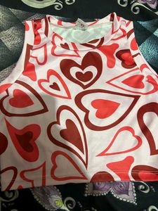 Heart Print Top