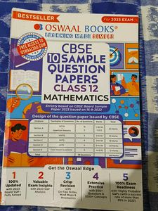 Oswal CBSE Class 12th Mathematics Sample Paper