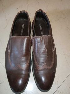 Brown Numero Uno Leather Loafers
