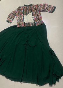 Green Designer Party Wear Lehenga Choli