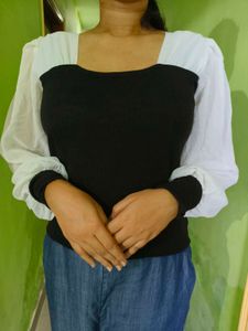 Chic Black & White Top