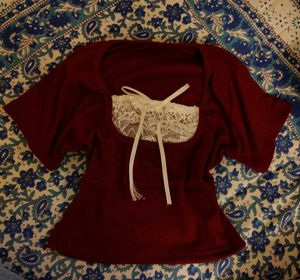 Maroon BABYDOLL TOP PINTEREST