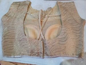 Gold Sequin Sari Blouse