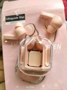 Pink Airpods With Time