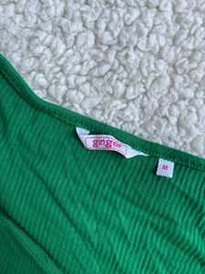 Green Puff Sleeve Top