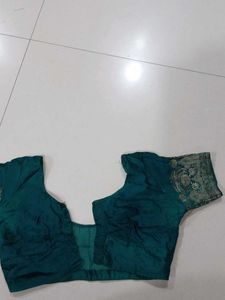 Green Pattu Blouse
