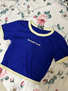Midnight Snack Blue Crop Tee