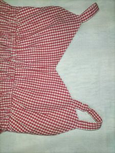 Red &amp; White Gingham Tank Top