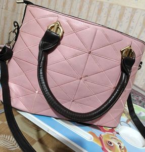 Pink Geometric Handbag